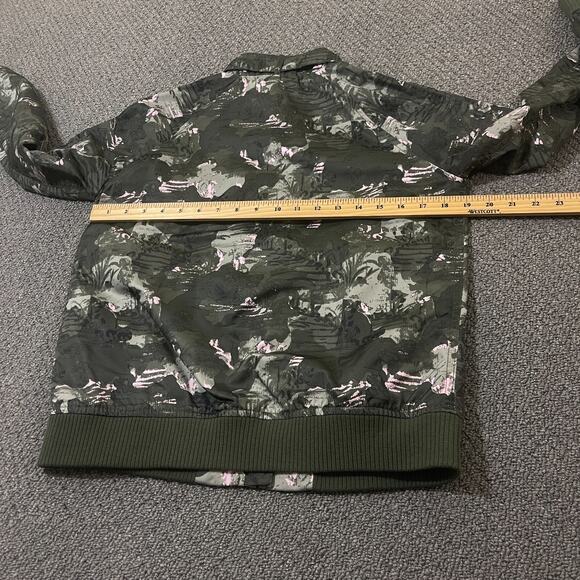 Members Only Bomber Jacket Womens Size 16 Green Camo Full Zip Camouflage Pockets - Picture 6 of 8